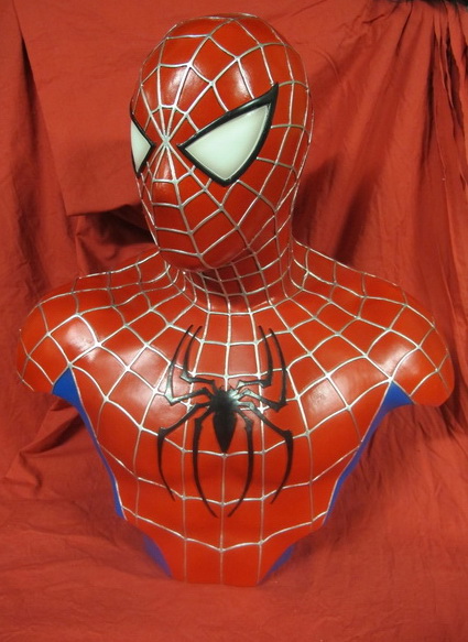 spiderman life size bust